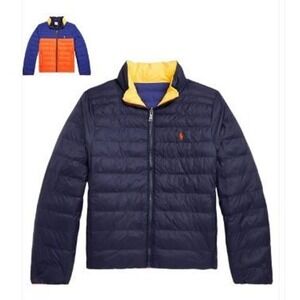 Polo Ralph Lauren Reversible‎ Puffer Jacket Coat Lightweight Boy's Size Large
